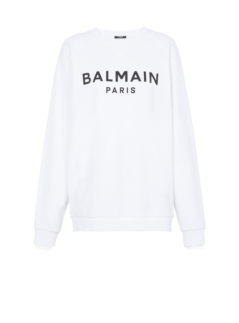 코튼 인쇄 Balmain 로고 스웨터 1