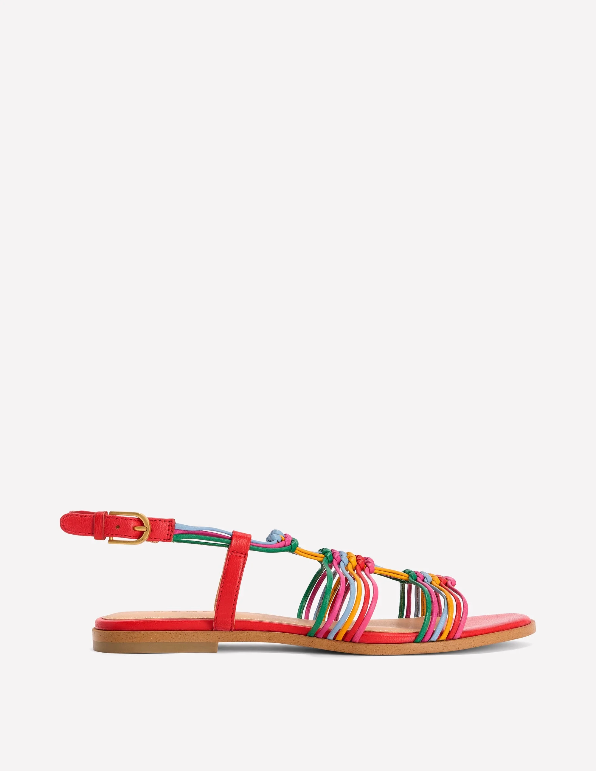 Multi Strap Knot Sandal-Multi - 1