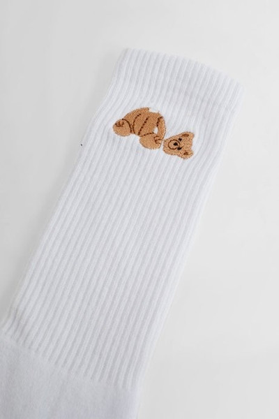 Palm Angels Palm angels men's white bear socks outlook