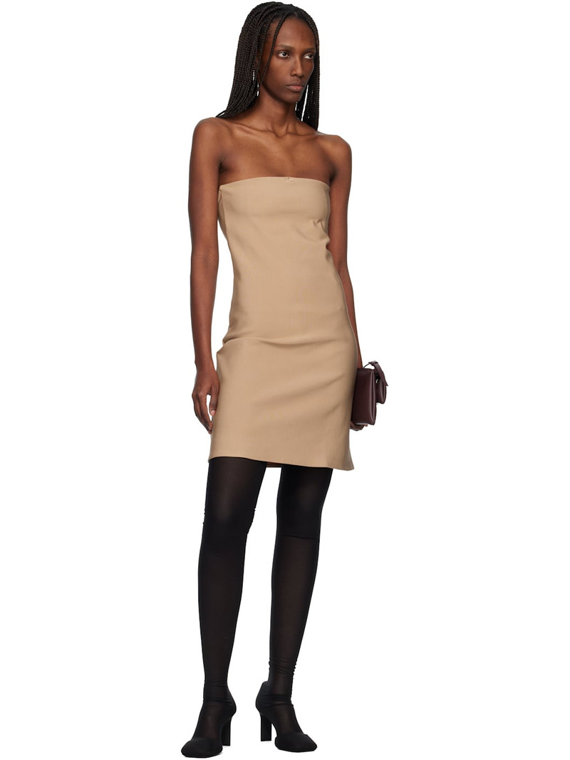 courrèges Beige Bustier Lingerie Jersey Minidress outlook