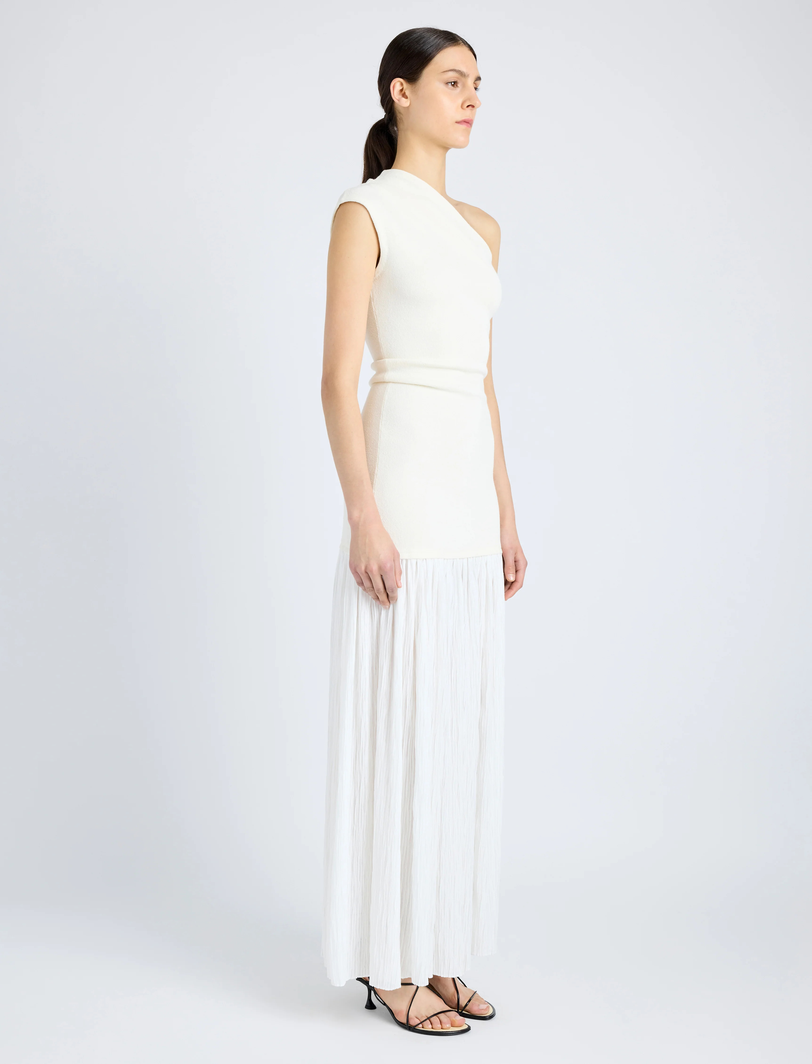 Cora Dress in Pleated Crepe Chiffon - 3
