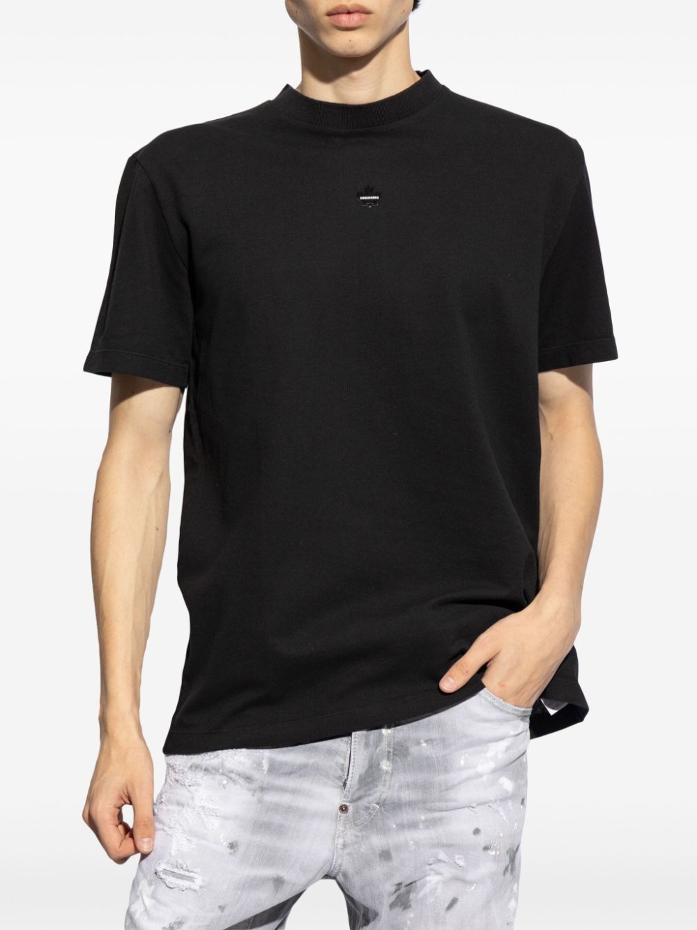 logo-appliquÃ©d cotton T-shirt - 3