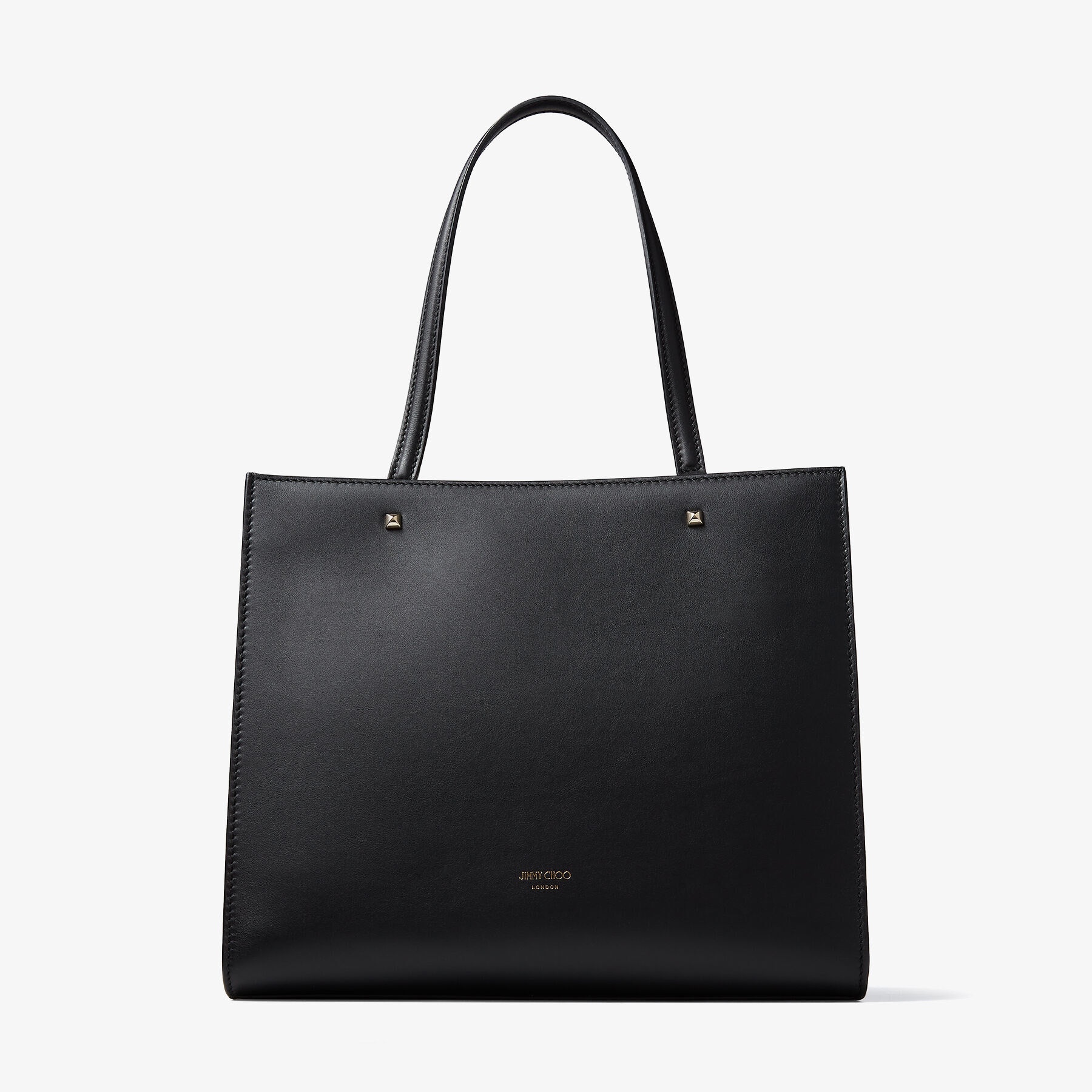 Varenne Tote Bag
Black Fine Shiny Calf Leather Tote Bag with Light Gold JC Emblem - 8