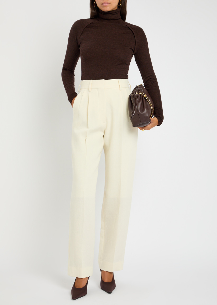 Blaze Milano Fox Pleated Wool-crepe Trousers - 4