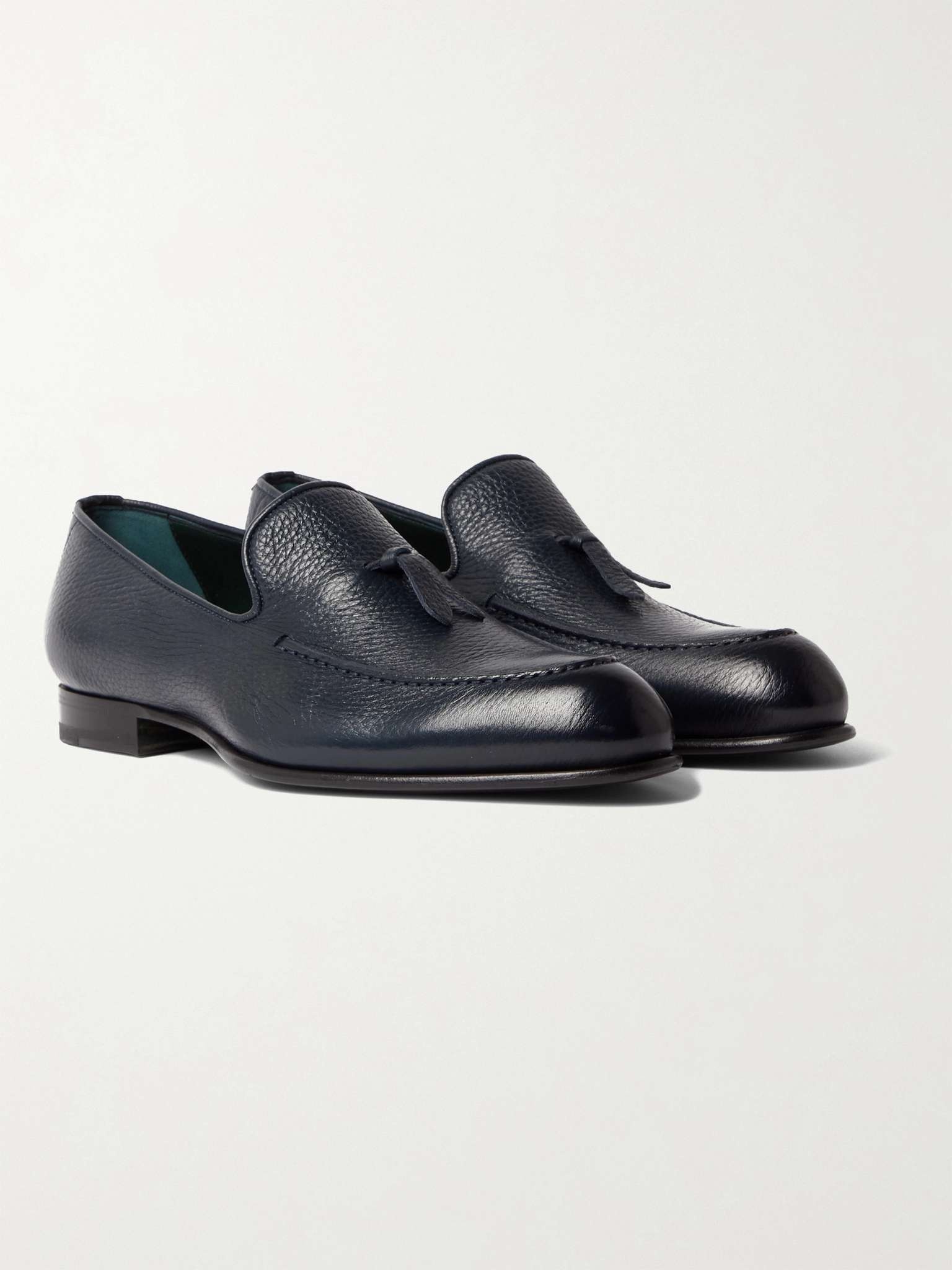 Lukas Pebble-Grain Leather Tasselled Loafers - 4