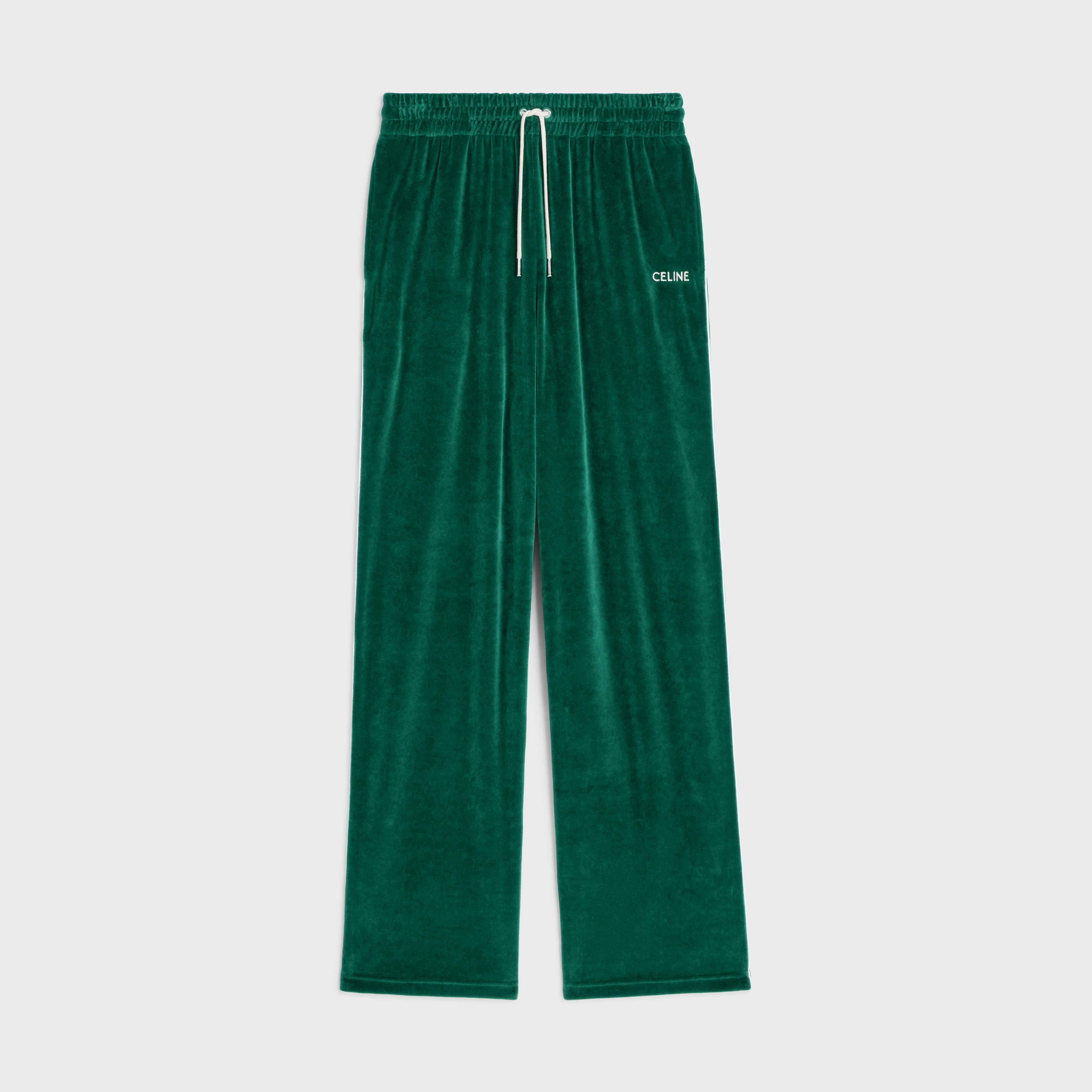 Straight-Leg Logo-Embroidered Cotton-Blend Velour Track Pants