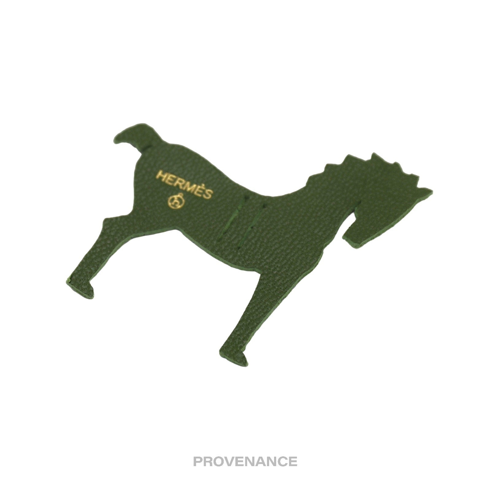 Hermes petit "h" Ribbon Horse Charm - Green Mysore - 3