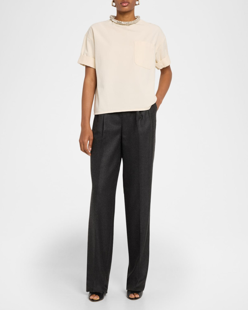 TWP Ex T Crop Top with Crystal Collar outlook