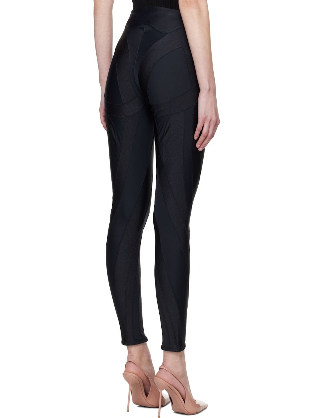 Black Eco Sport Lycra Leggings - 3