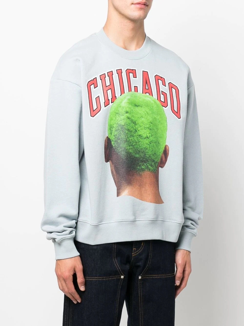 Chicago-print detail sweatshirt - 4