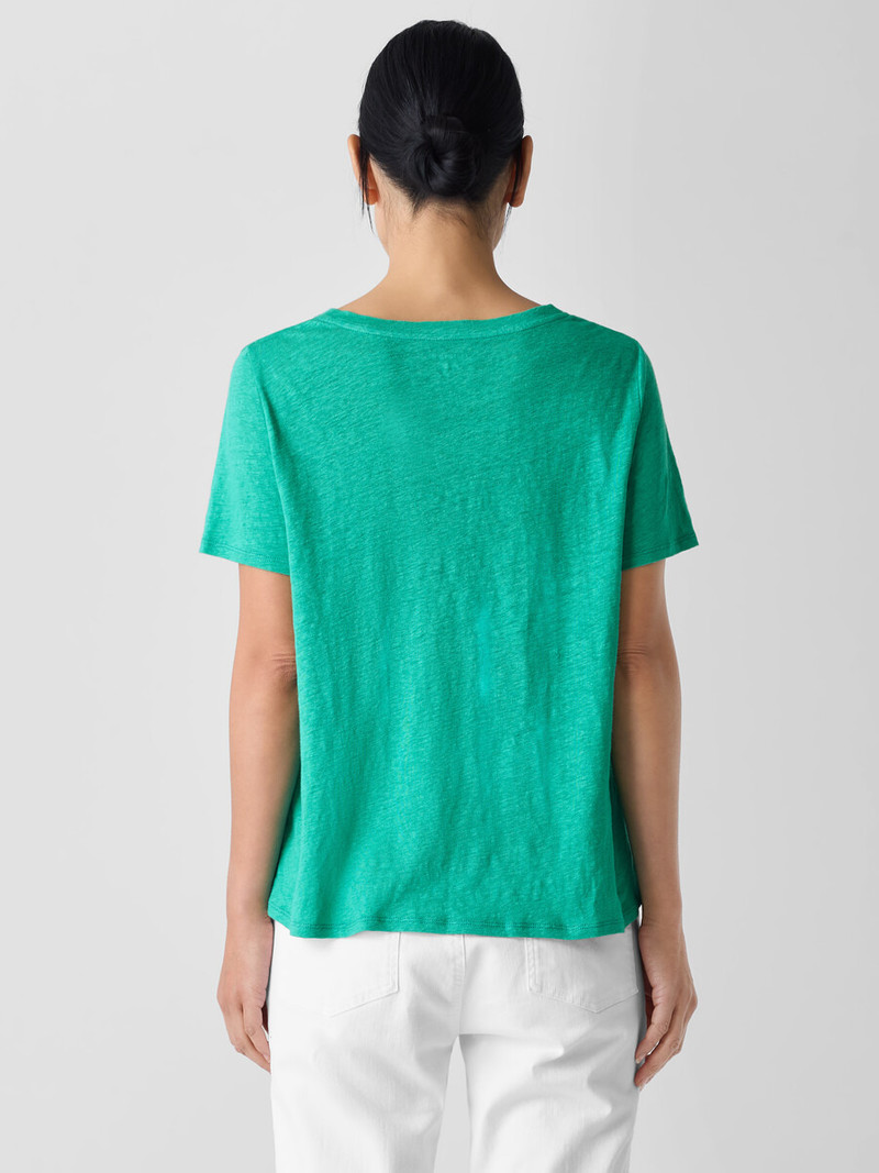 Organic Linen Jersey Crew Neck Tee 4