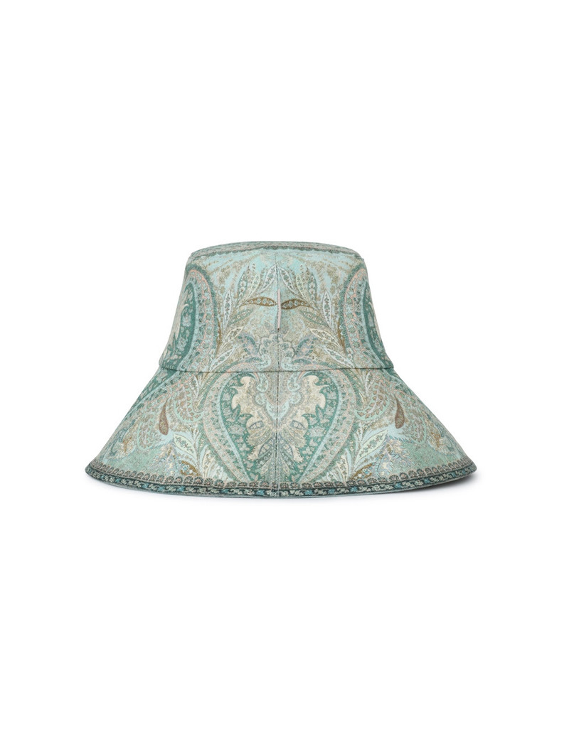 PRINTED LONG BRIM BUCKET HAT 3