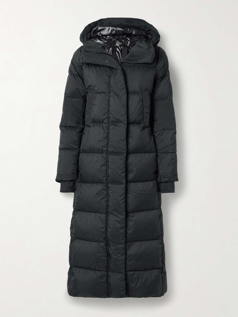 Alliston hooded quilted ripstop down coat 1