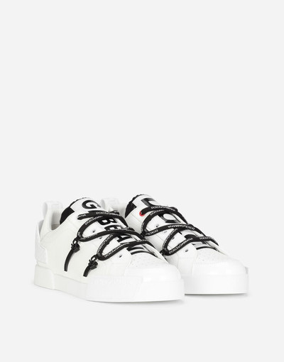 Dolce & Gabbana Portofino sneakers in calfskin and patent leather outlook