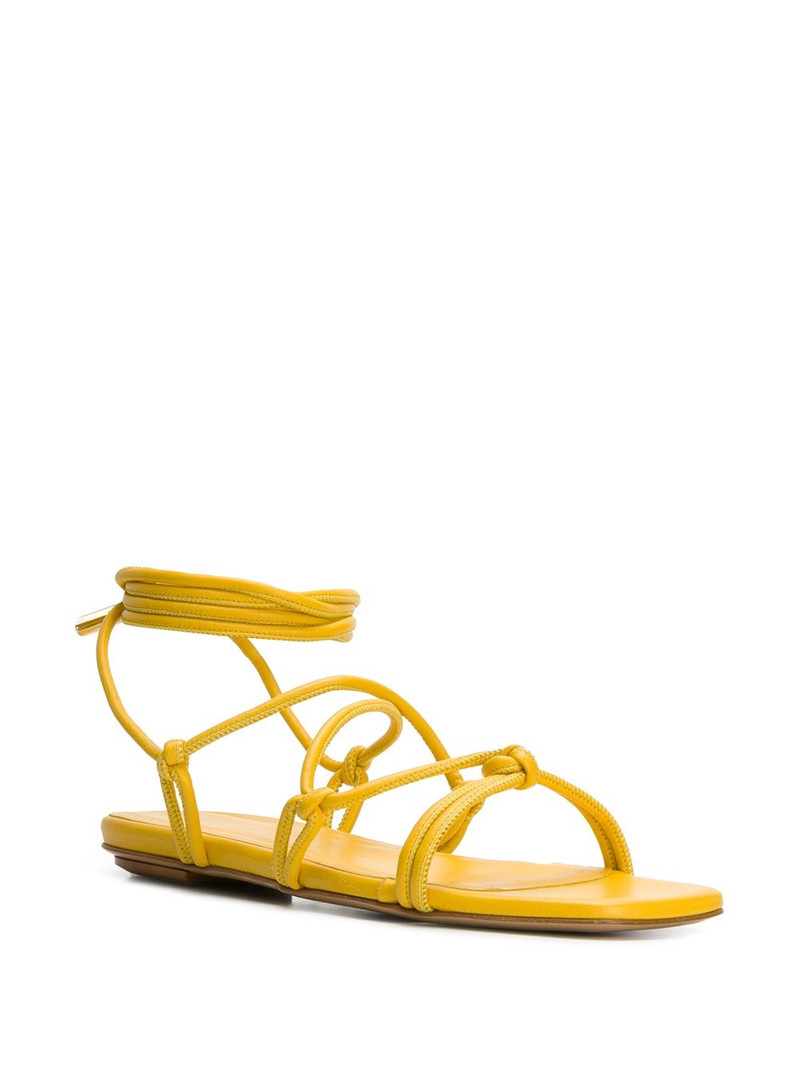 GIABORGHINI Bella flat leather sandals outlook