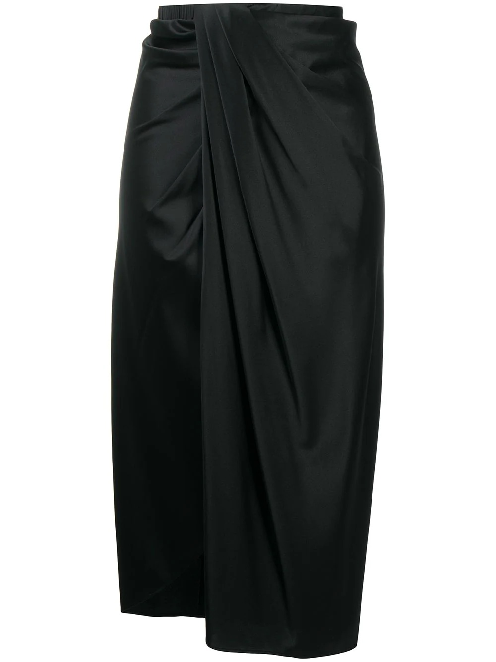 draped midi skirt - 1