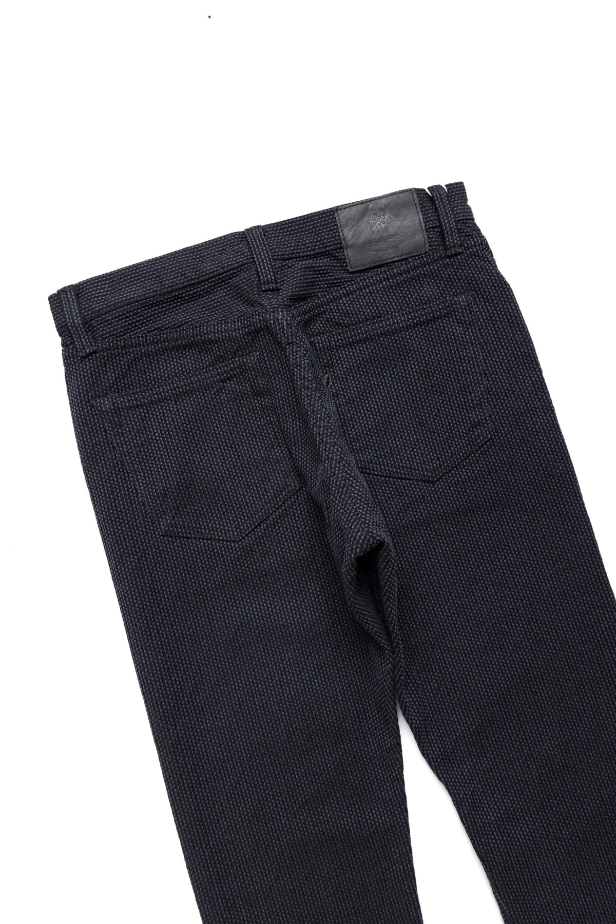 1170-2-BK Sashiko 5P Pants Relax Tapered - Grey x Black - 6