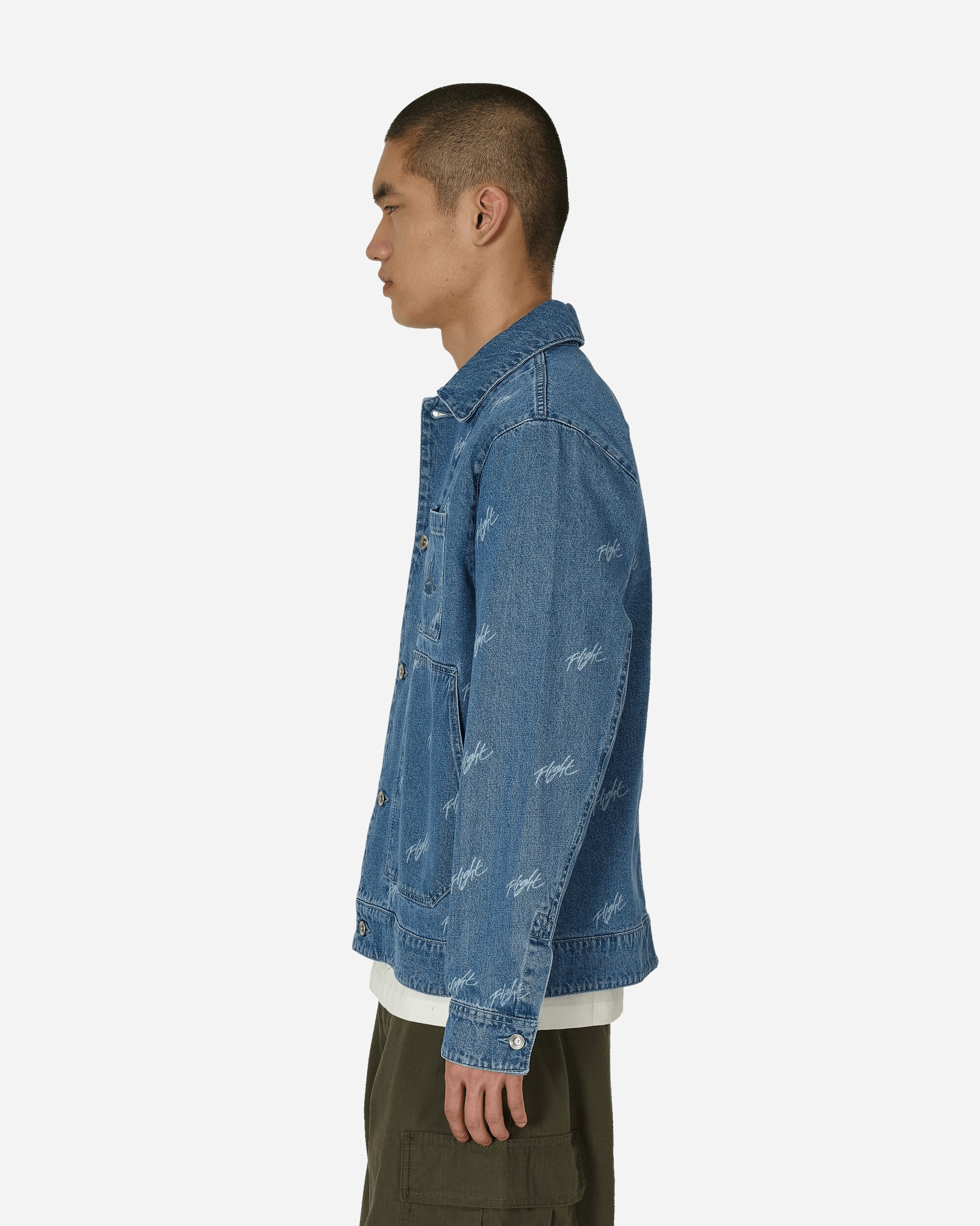 Jordan Flight Heritage Denim Jacket Blue Grey | slamjam