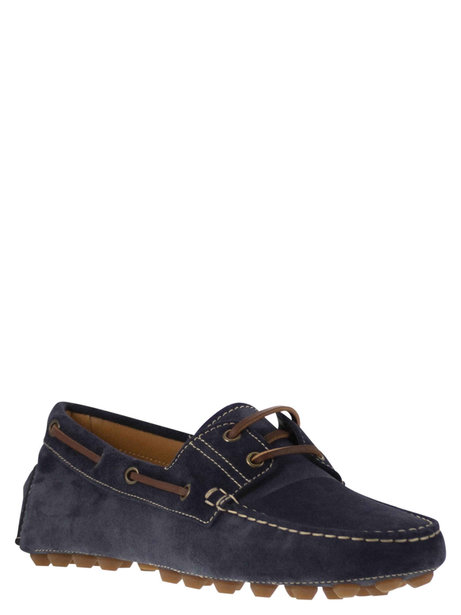 Tod's Men Rubber Bubble Suede Boat - 2