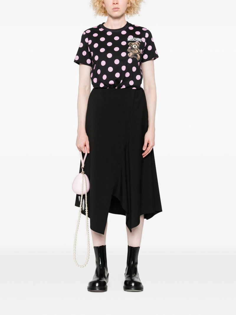 Moschino polka-dot teddy-print T-shirt outlook