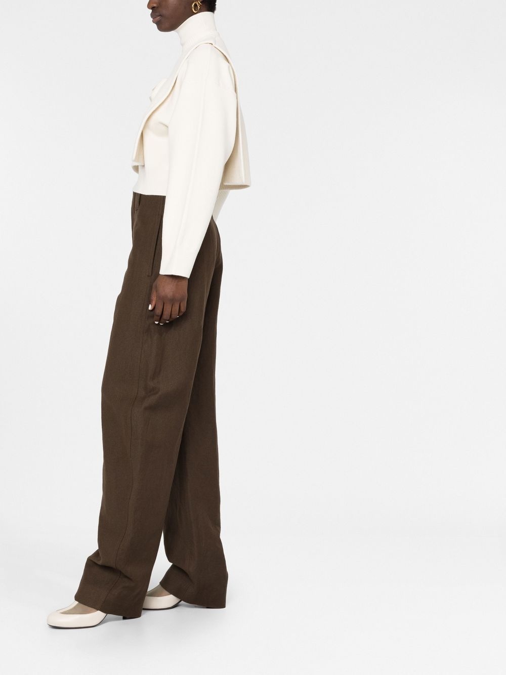 pocket-detail roll neck jumper - 6