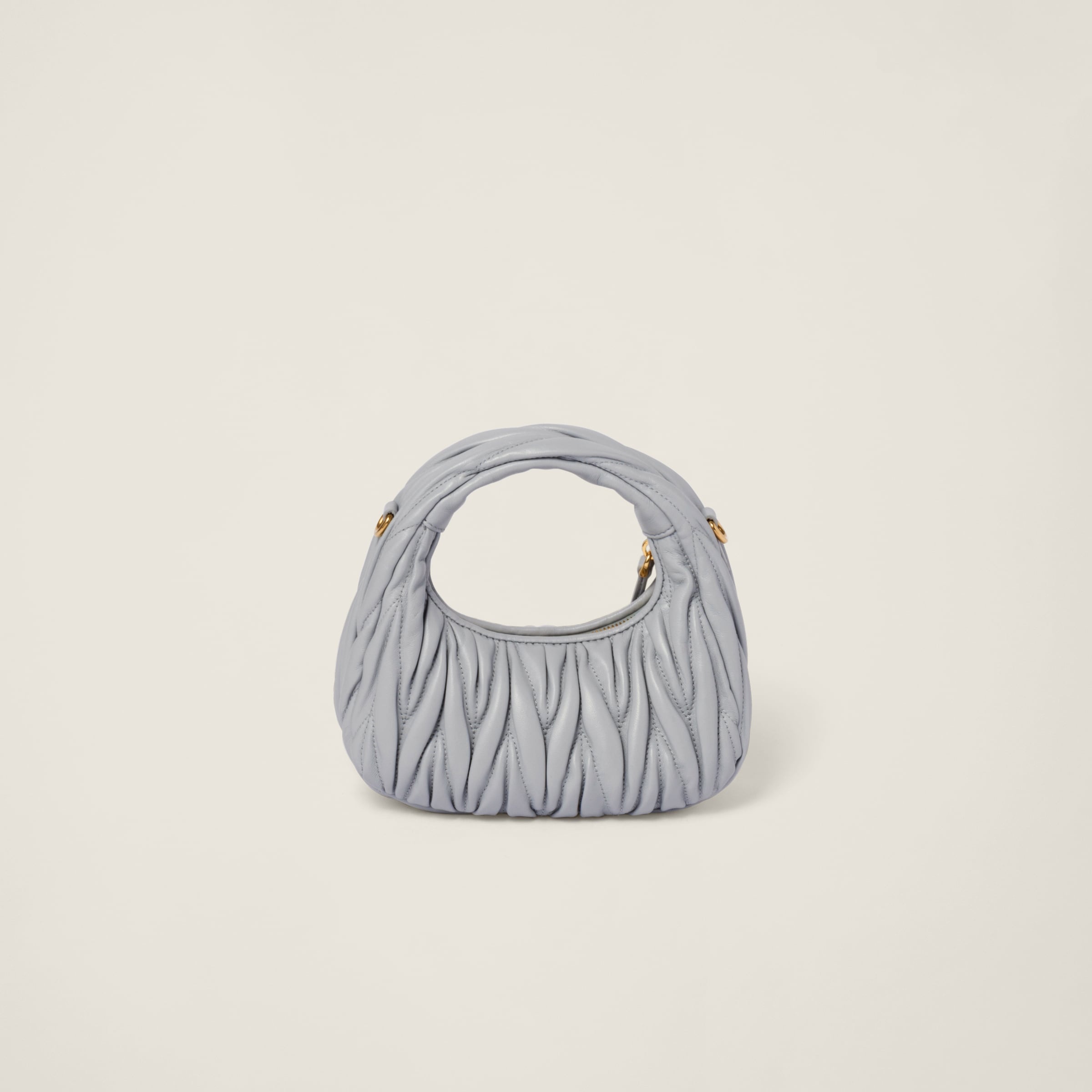 Wander matelassé nappa leather hobo mini-bag - 4