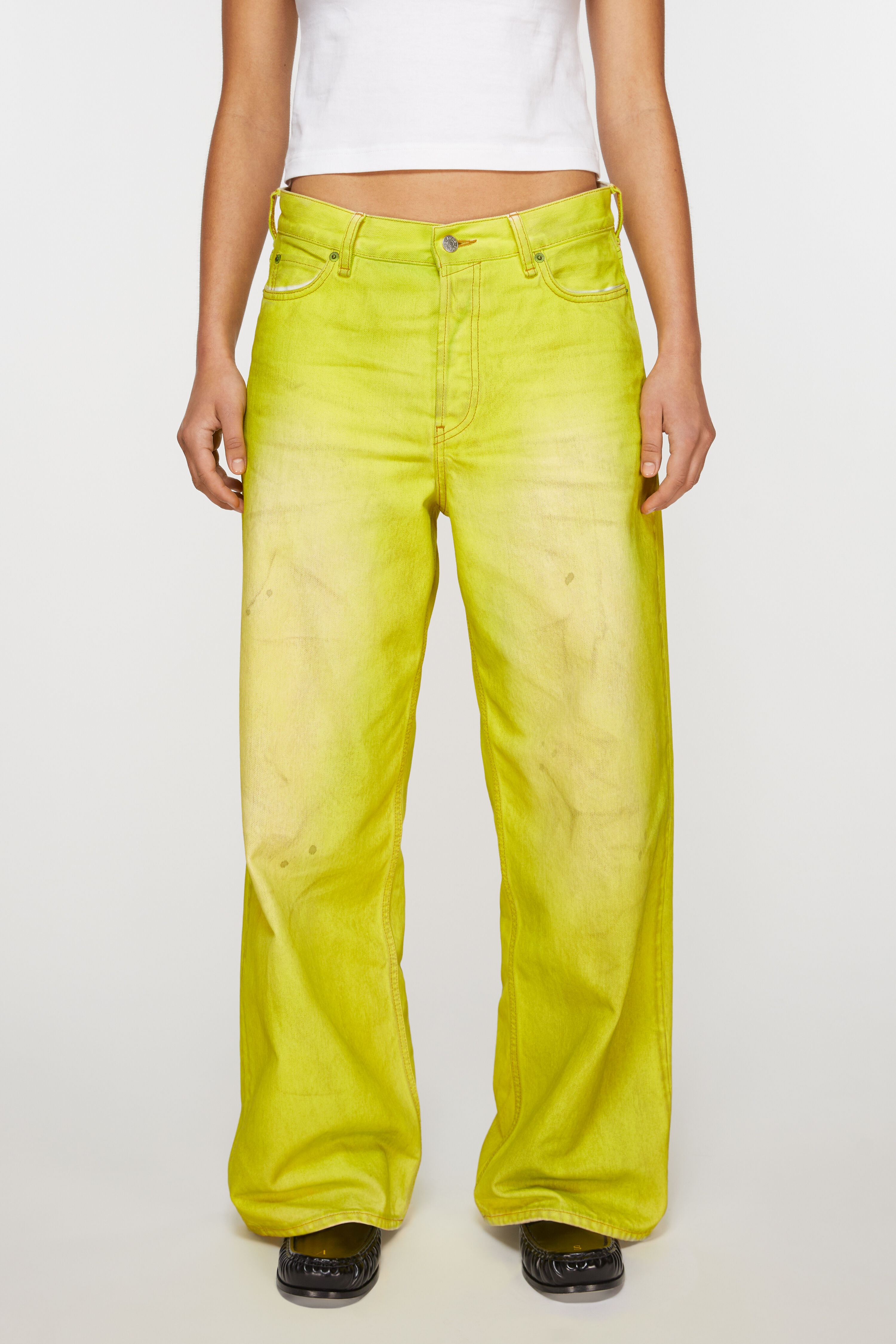 Loose fit jeans - 1981F - Neon yellow - 2