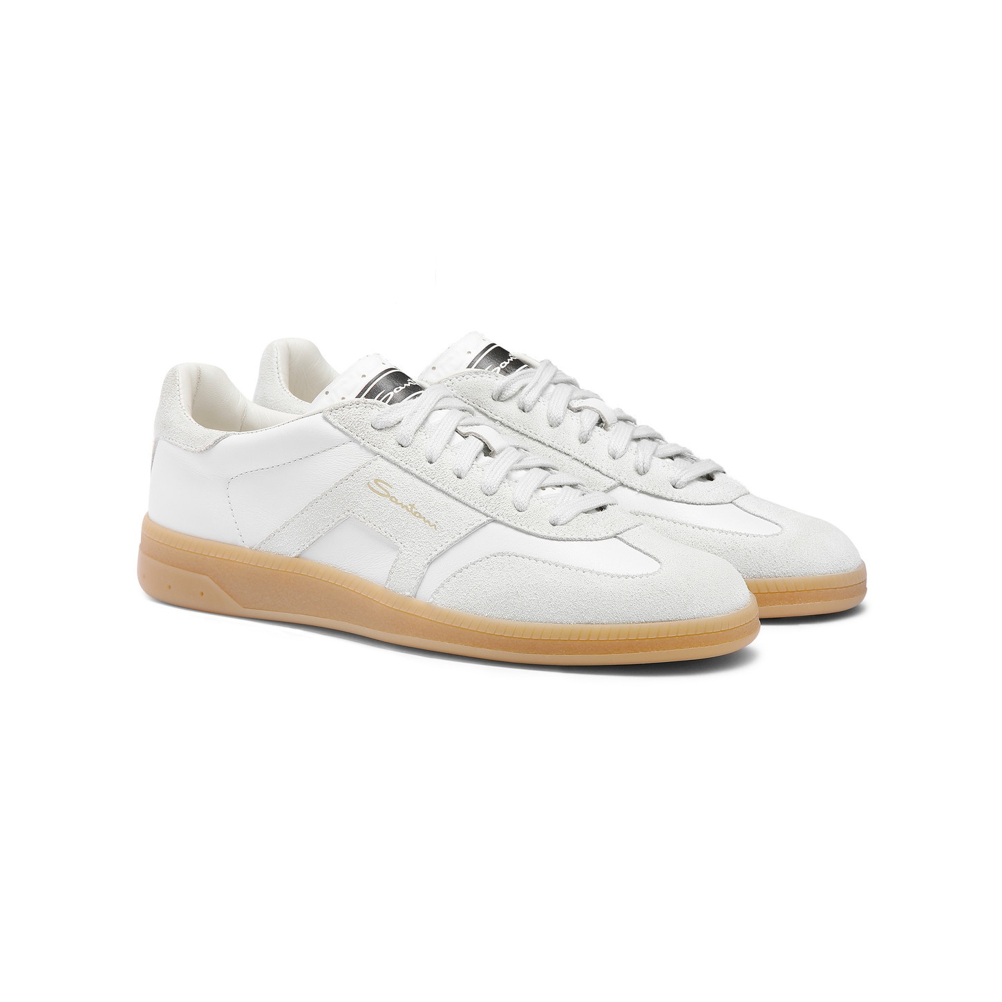 Women's white tumbled leather DBS Oly sneaker - 3