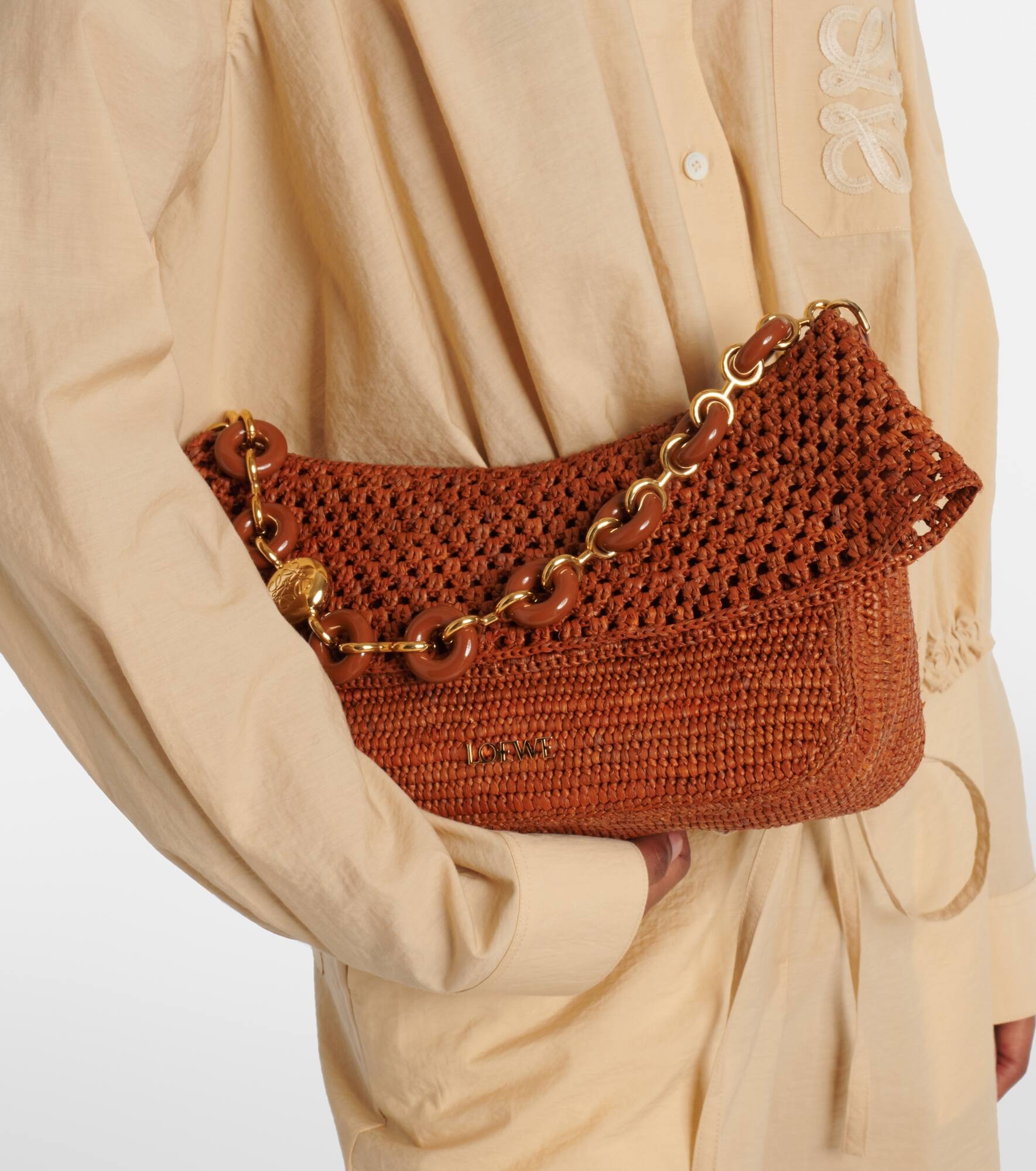 Paula's Ibiza Ola Small raffia shoulder bag - 7