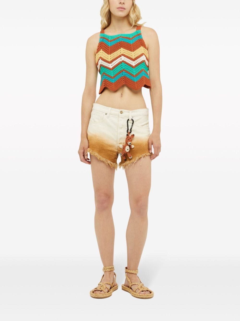 Kaleidoscopic chevron knit top - 2