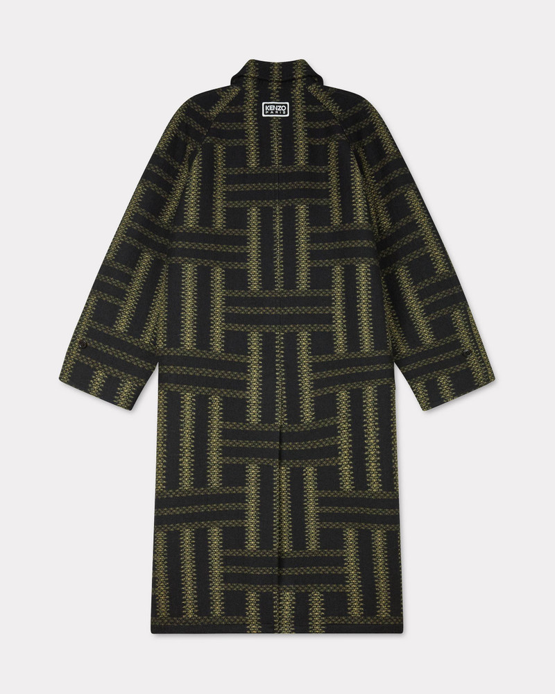 KENZO 'KENZO Weave' wool overcoat outlook