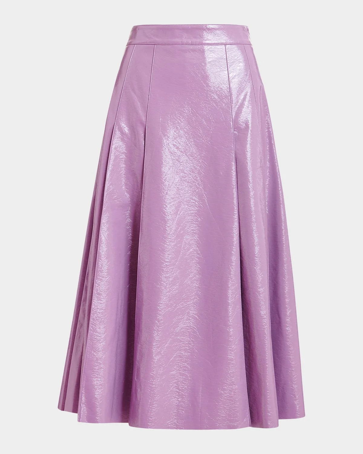 Jib Faux Leather Midi Skirt - 1