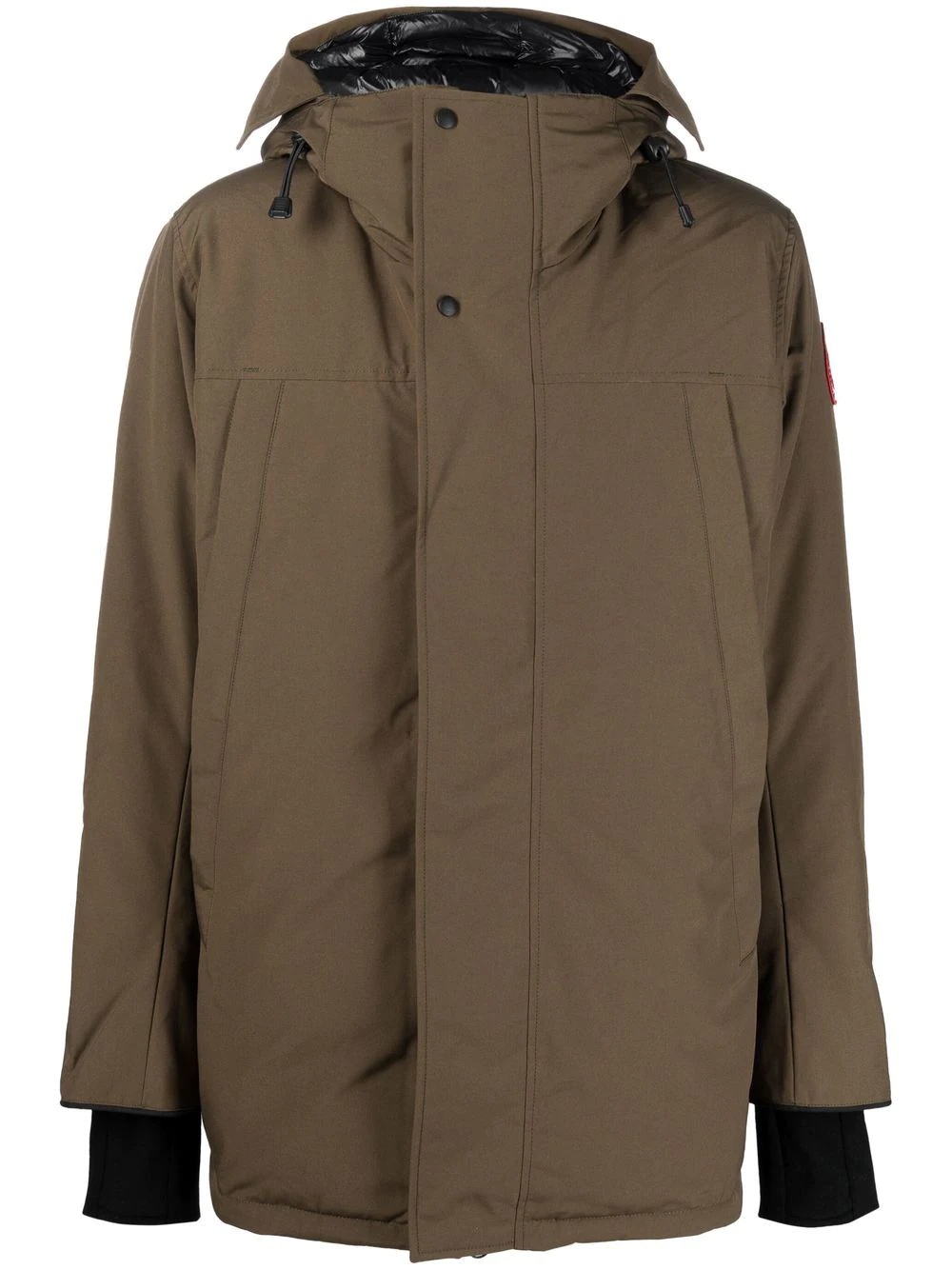 hooded down-padded jacket - 1