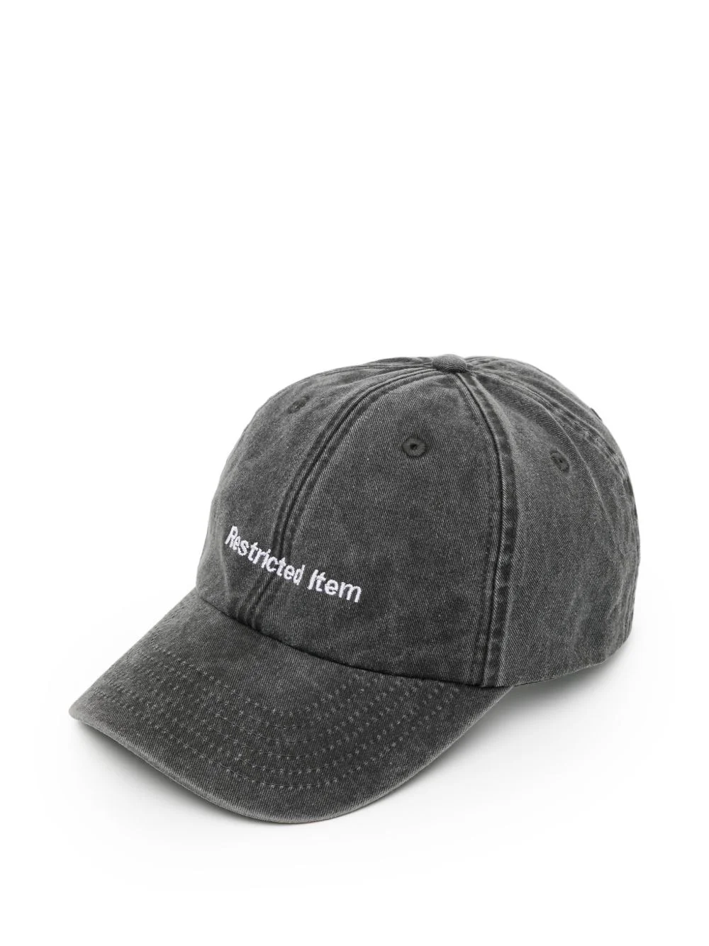 embroidered washed cap - 1