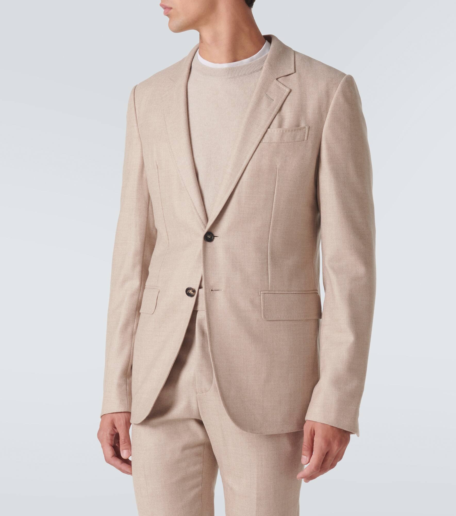 Irving wool and cashmere flannel suit jacket - 3