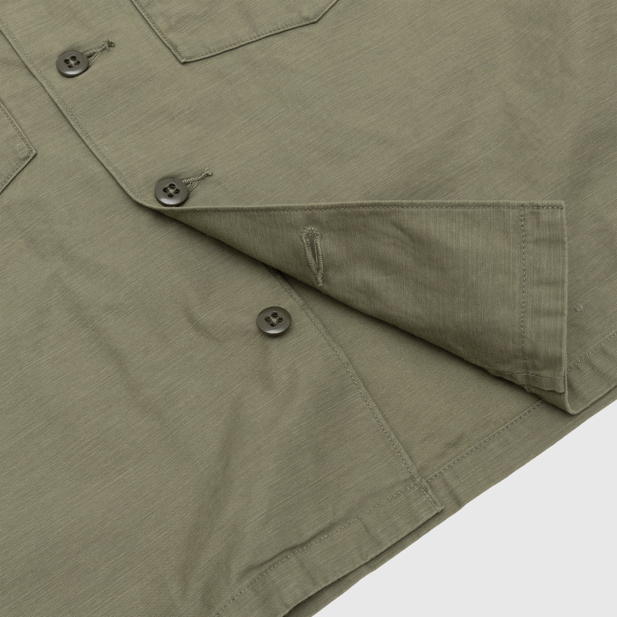 BACK SATEEN S/S FATIGUE SHIRT - 4