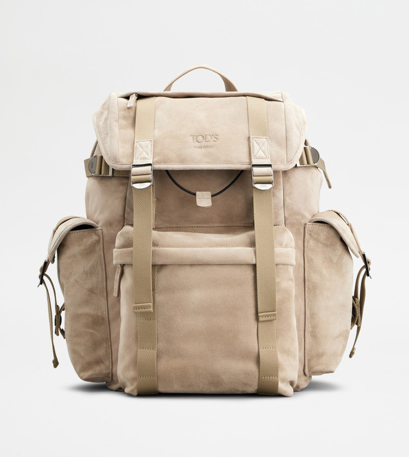 BACKPACK IN SUEDE MEDIUM - BEIGE 1