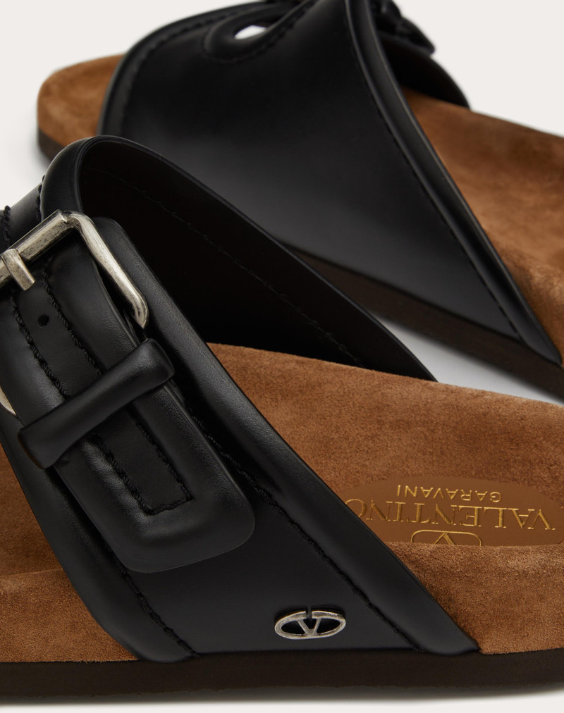 FUSSFRIEND CALFSKIN LEATHER SLIDE SANDAL 5