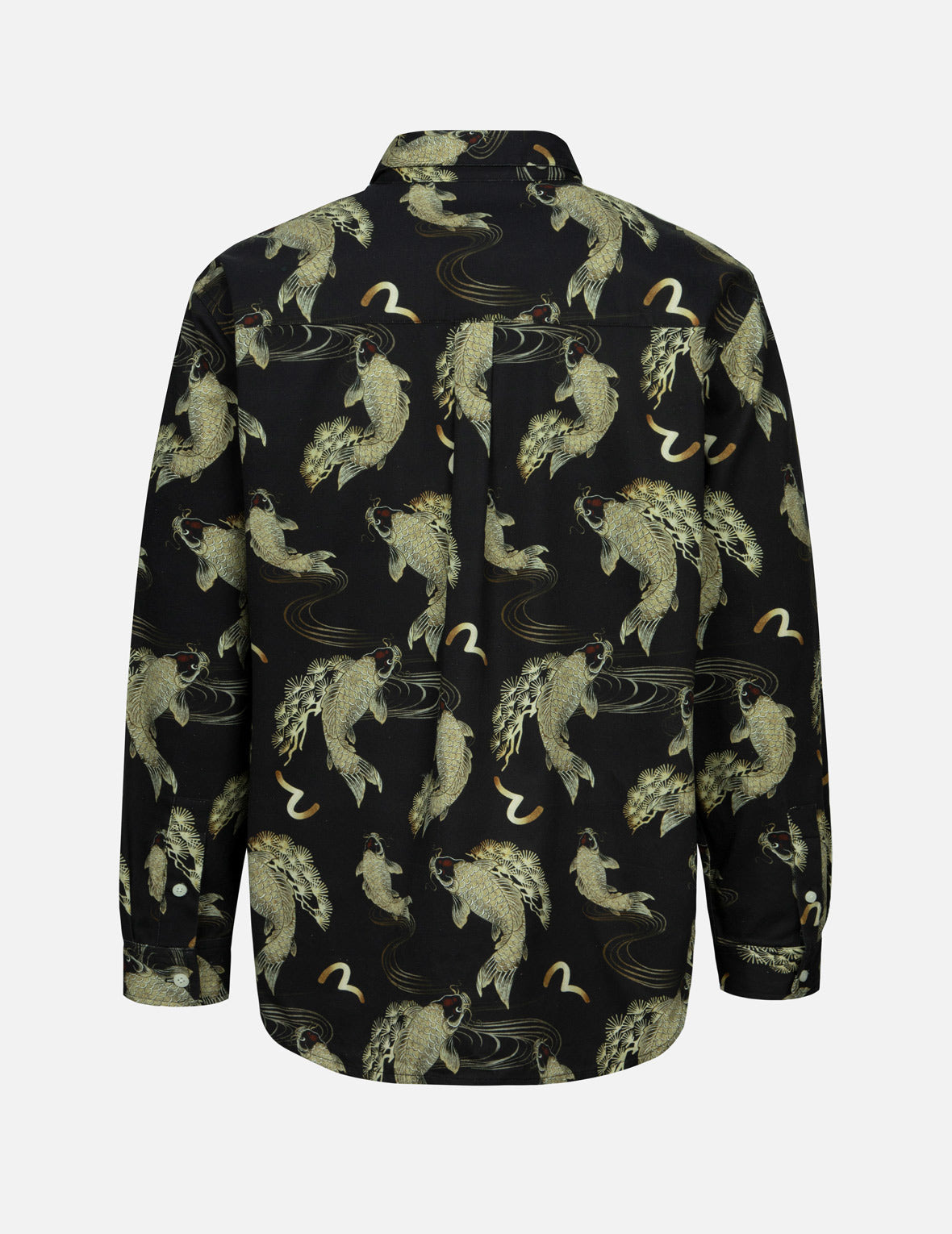 ALLOVER CARP AND SEAGULL PRINT OVERSIZED SHIRT - 2