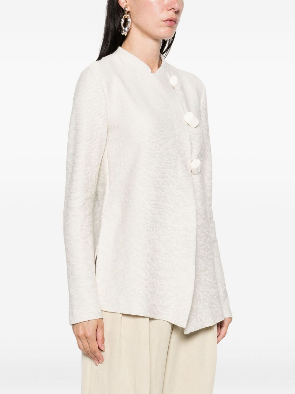 Cotton single-breasted jacket - 5