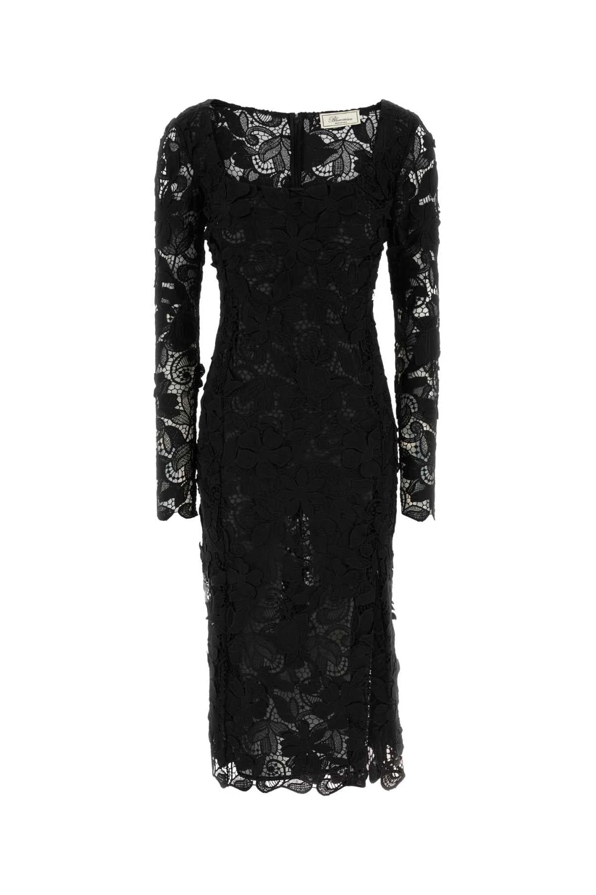Blumarine Women Black Macrame Lace Dress - 1