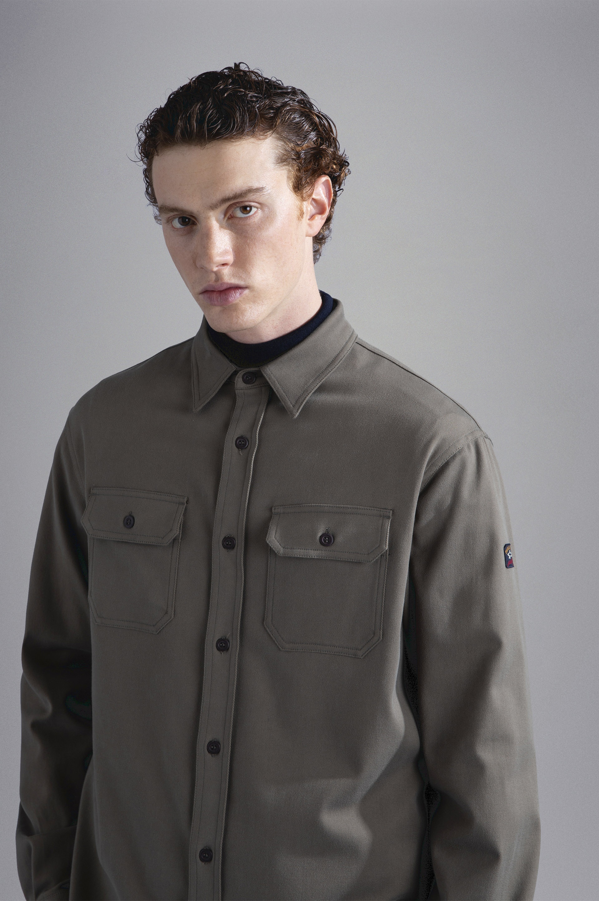 STRETCH COTTON OVERSHIRT - 4