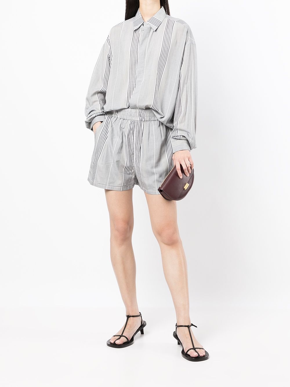 striped fitted shorts - 2