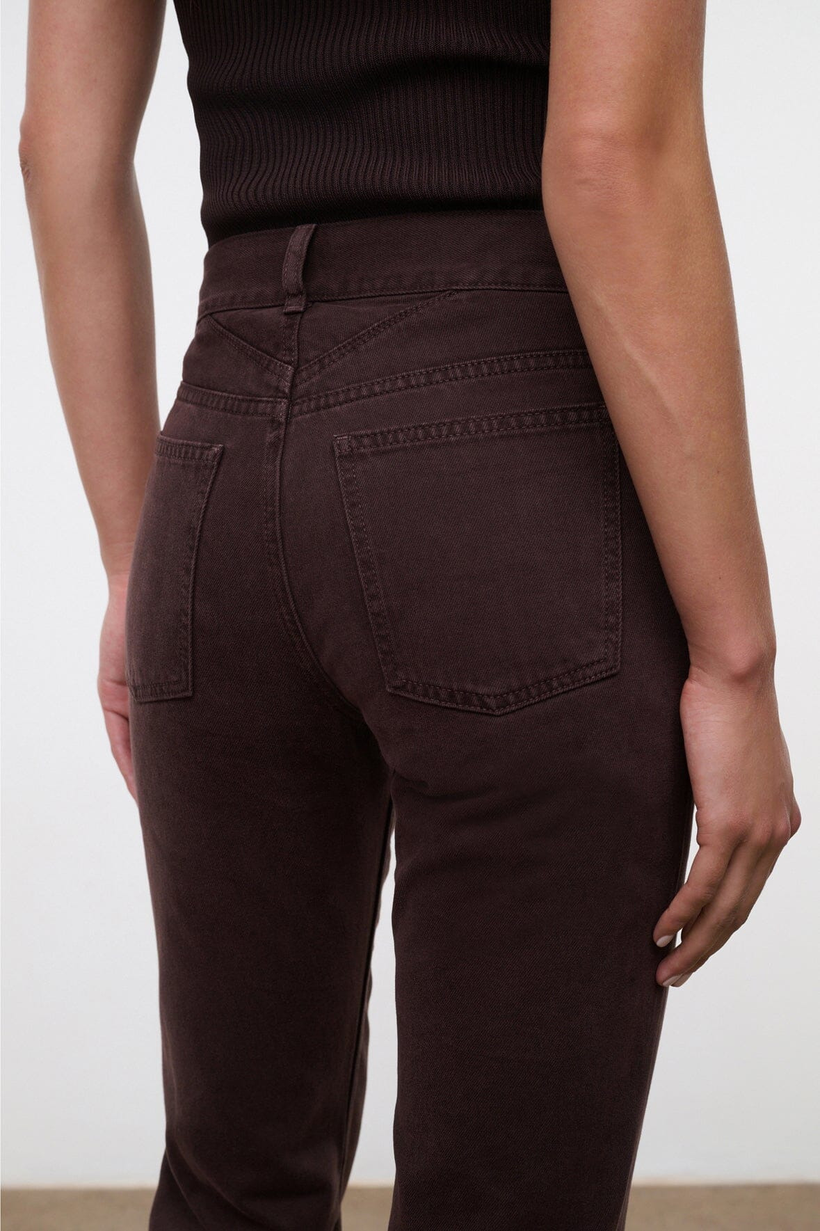 STAUD TEDDY STRAIGHT JEAN EARTH - 6