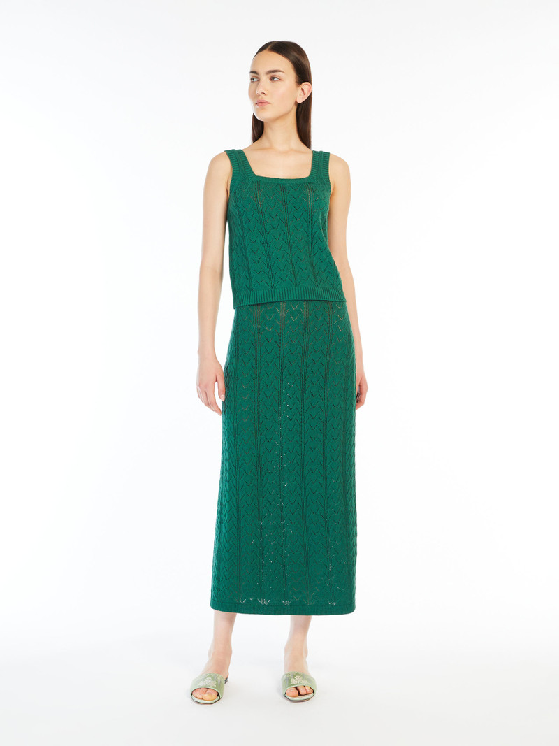 WEEKEND Max Mara ZANORA Crochet-knit cotton yarn top outlook