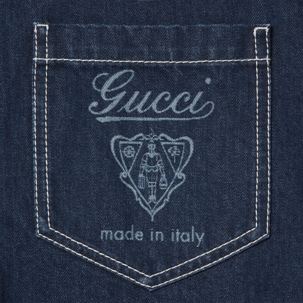 Lasered denim shirt - 6