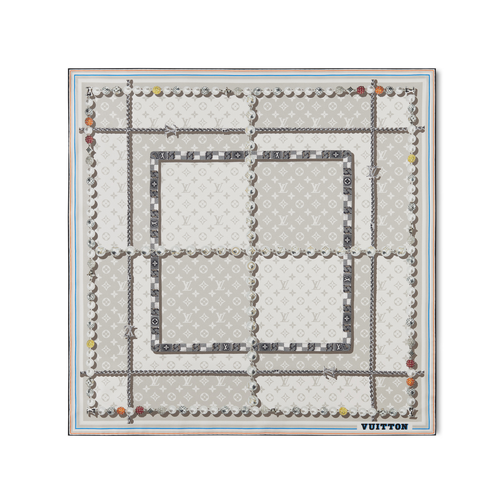 Dandy Monogram Silk Square - 1