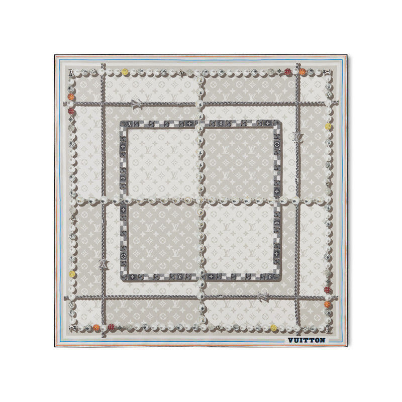 Dandy Monogram Silk Square 1