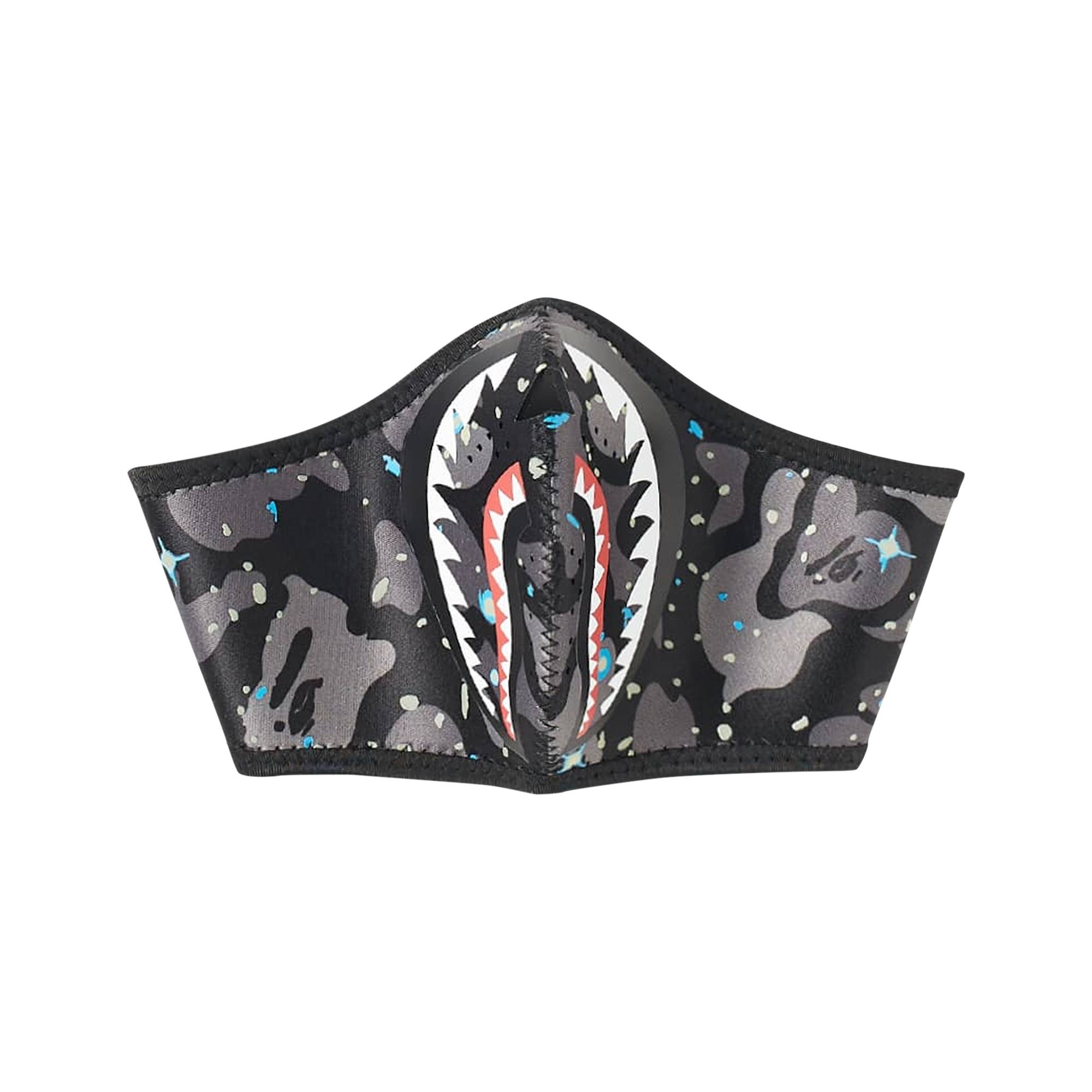 BAPE Space Camo Shark Mask 'Black' - 2