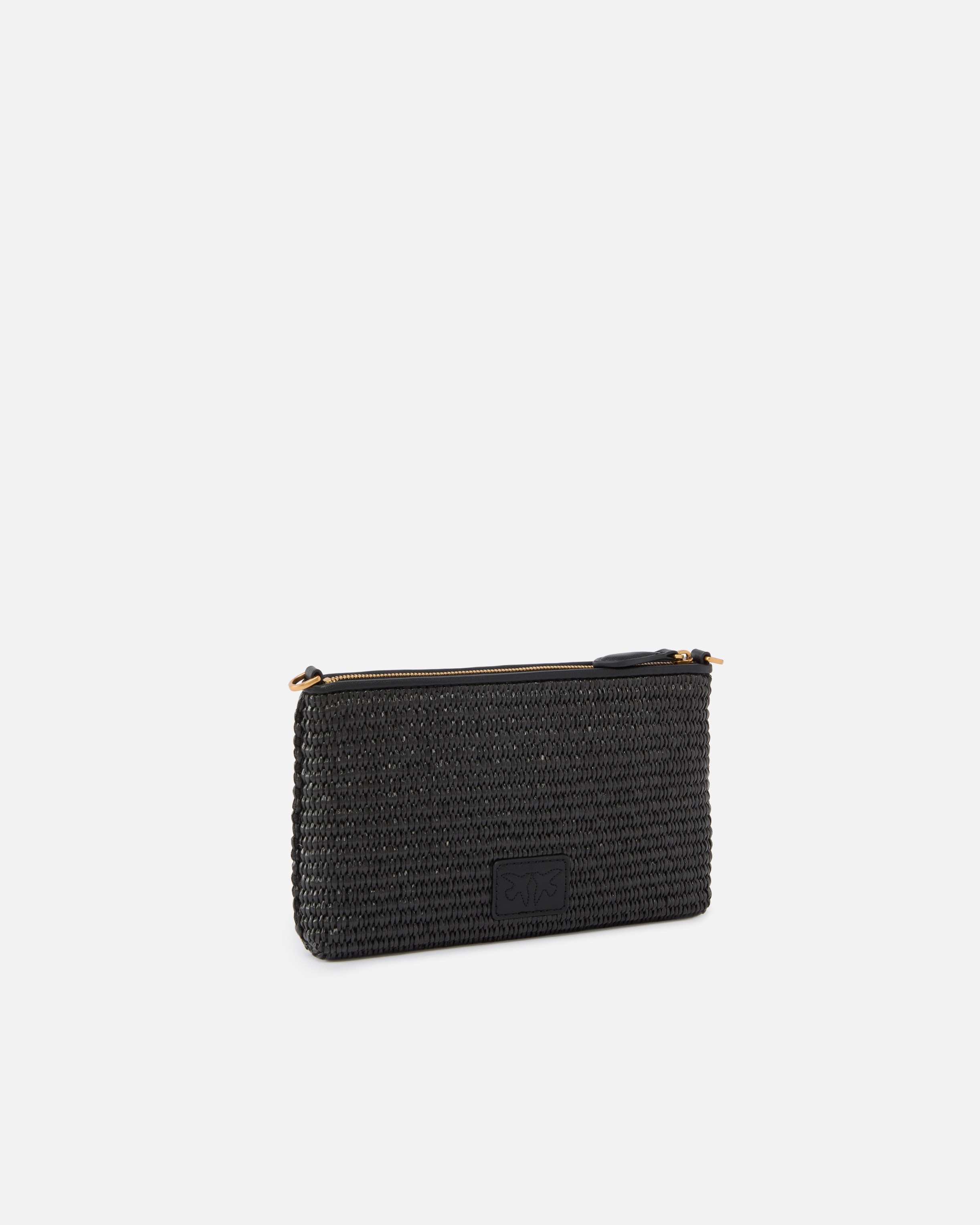 SMALL FLAT BAG IN CROCHETED RAFFIA WITH REMOVABLE SHOULDER STRAP - 2